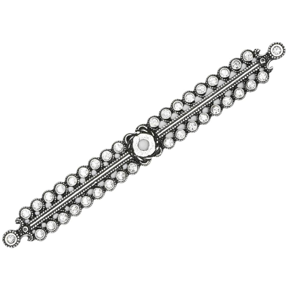 Carpe Diem Hardware - Cache Large Elongated Escutcheon With Swarovski Clear Crystals - Chalice