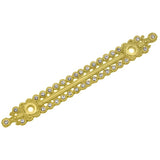 Carpe Diem Hardware - Cache Ll Large Swing Tissue Reeded Ring Left w/ 42 Rivoli Swarovski Crystals - Antique Brass