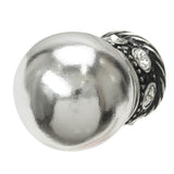 Cache Large Round Knob With Clear Swarovski Crystals Sleeve In Chalice Finish.