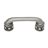 Carpe Diem Hardware - Cache 3'' O.C. Pull With Swarovski Aurore Boreale Crystals and Sleeves - Satin