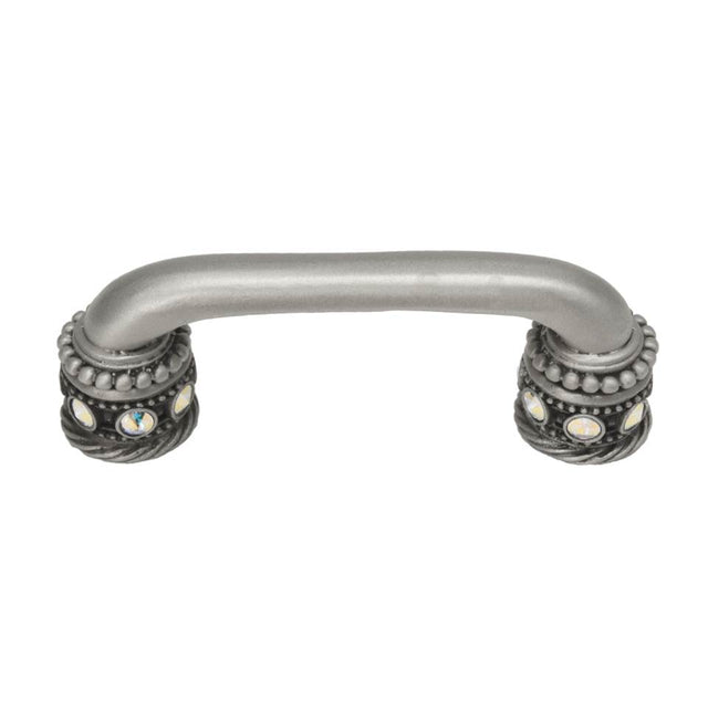 Carpe Diem Hardware - Cache 3'' O.C. Pull With Swarovski Aurore Boreale Crystals and Sleeves - Satin