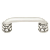 Carpe Diem Hardware - Cache 3'' O.C. Pull With Swarovski Clear Crystals and Sleeves In Satin. - Satin