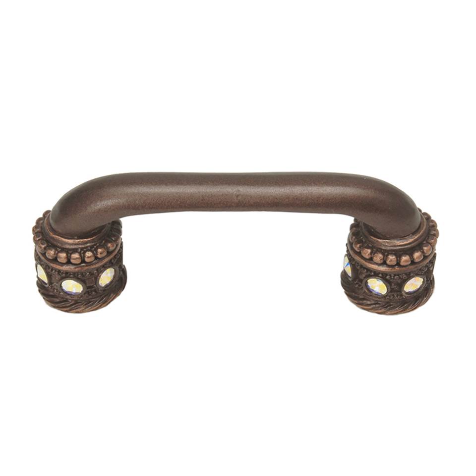 Carpe Diem Hardware - Cache 3'' O.C. Pull w/ Swarovski Crystals & Sleeves - Oil Rub Bronze