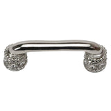 Carpe Diem Hardware - Cache 3'' O.C. Pull With Swarovski Clear Crystals and Sleeves In Platinum. - Platinum