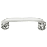 Carpe Diem Hardware - Cache 4'' O.C. Pull With Swarovski Clear Crystals and Sleeves In Satin. - Satin