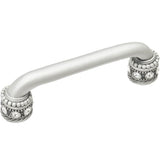 Cache 4'' O.C. Pull With Swarovski Clear Crystals and Sleeves In Satin.