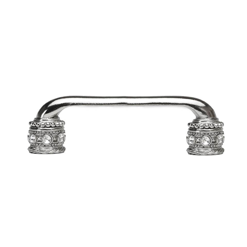 Cache 4'' O.C. Pull With Swarovski Clear Crystals and Sleeves In Satin.
