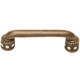 Carpe Diem Hardware - Cache 4'' O.C. Pull With Swarovski Clear Crystals and Sleeves In Antique Brass - Antique Brass