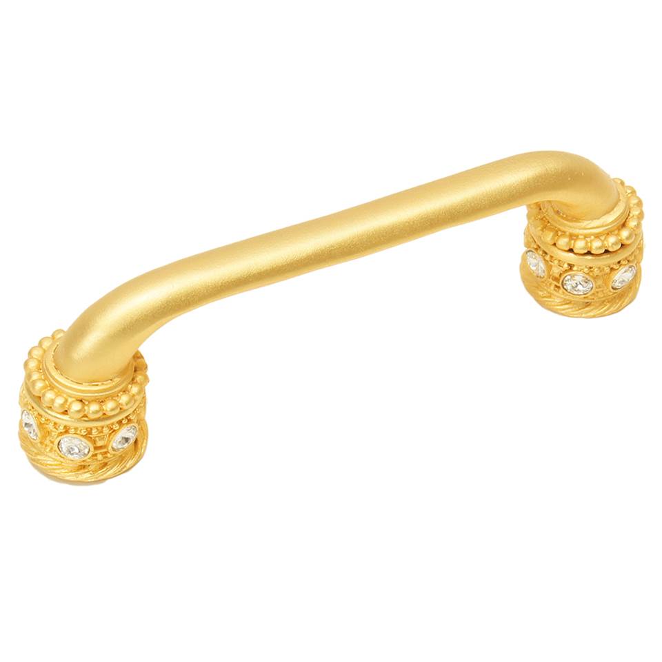 Cache 4'' O.C. Pull With Swarovski Clear Crystals and Sleeves In Satin.