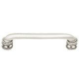 Carpe Diem Hardware - Cache 5'' O.C. Pull With Swarovski Clear Crystals and Sleeves In Satin. - Satin