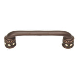 Carpe Diem Hardware - Cache 5'' O.C. Pull With Swarovski Aurore Boreale Crystals and Sleeves - Oil Rubbed Bronze