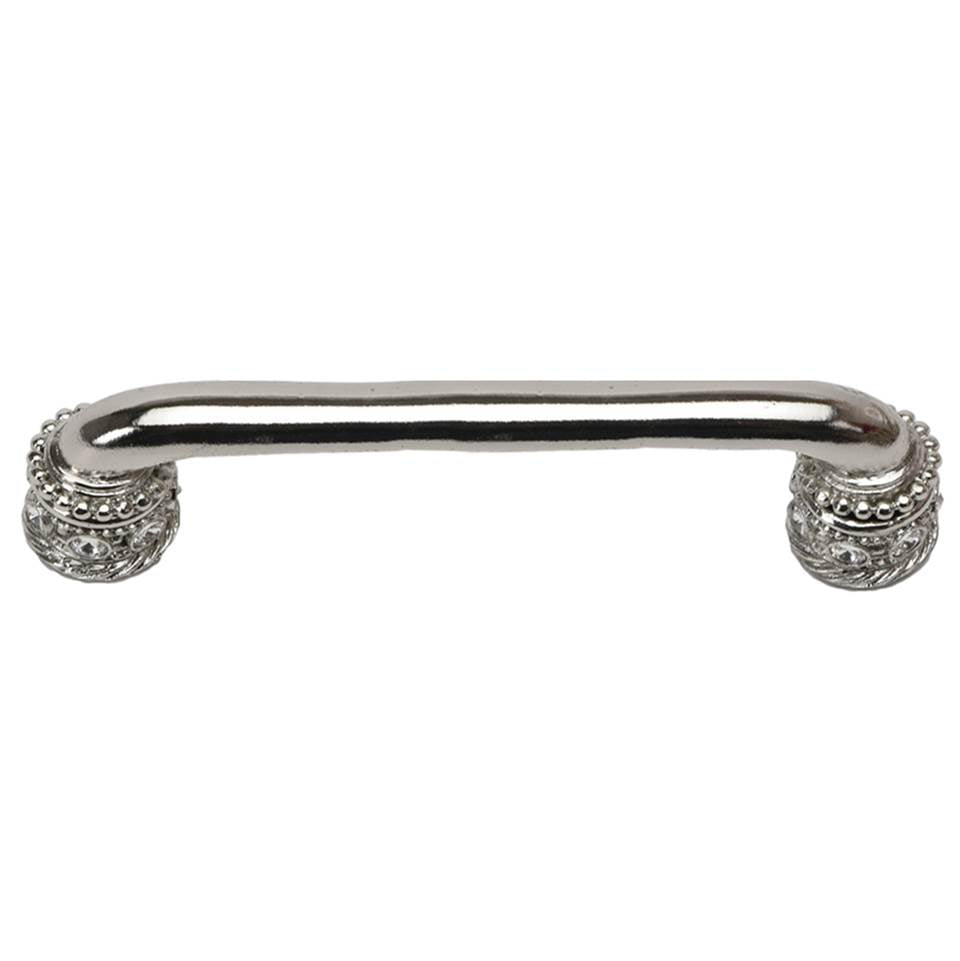Carpe Diem Hardware - Cache 5'' O.C. Pull w/ Swarovski Crystals & Sleeves - Platinum