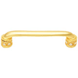 Carpe Diem Hardware - Cache 5'' O.C. Pull With Swarovski Clear Crystals and Sleeves In Gilded Mercury. - Gilded Mercury