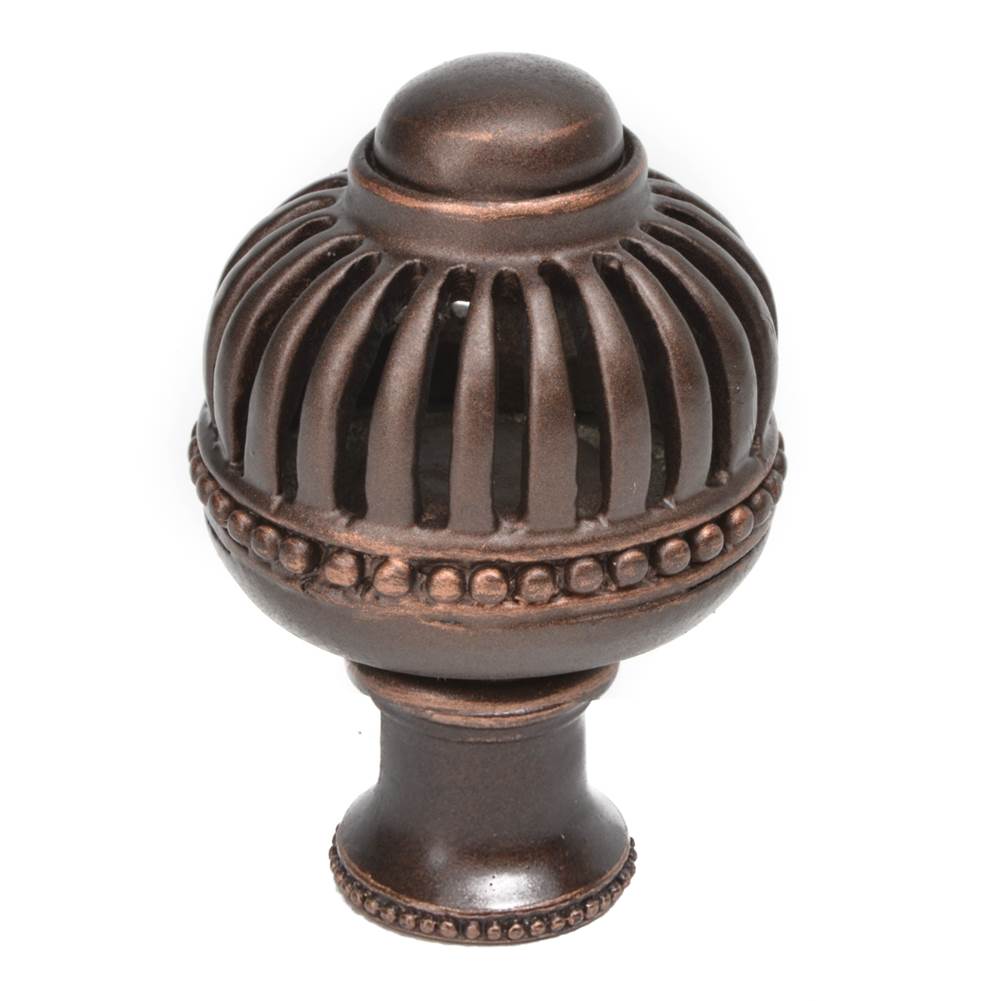 Carpe Diem Hardware - Cricket Cage Large Round Knob With Flared Foot - Oil Rubbed Bronze