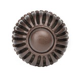 Cricket Cage Large Round Knob With Flared Foot In Satin.
