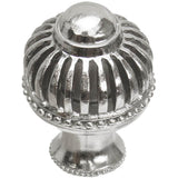 Carpe Diem Hardware - Cricket Cage Large Round Knob With Flared Foot In Platinum. - Platinum