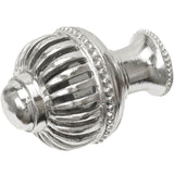 Cricket Cage Large Round Knob With Flared Foot In Satin.