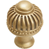Carpe Diem Hardware - Cricket Cage Large Round Knob With Flared Foot In Soft Gold. - Soft Gold