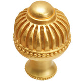 Carpe Diem Hardware - Cricket Cage Large Round Knob With Flared Foot In Gilded Mercury. - Gilded Mercury
