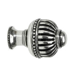 Cricket Cage Large Round Knob With Flared Foot In Satin.