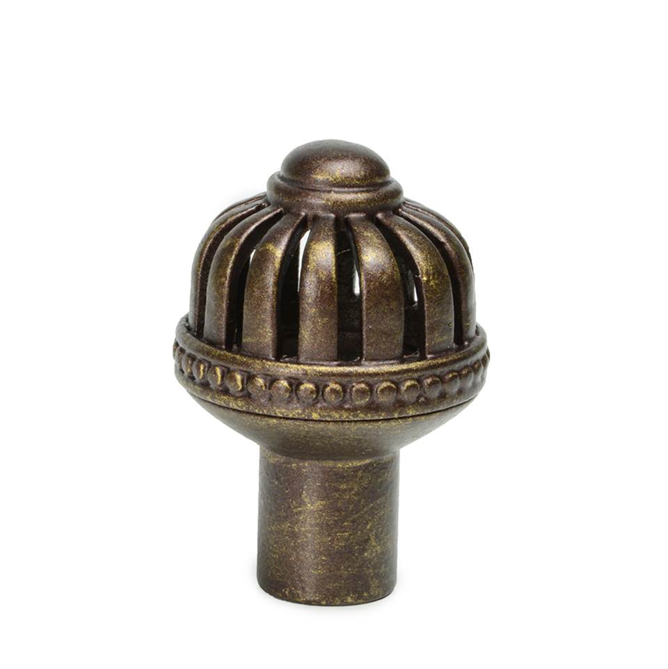 Carpe Diem Hardware - Cricket Cage Medium Round Knob - Antique Brass