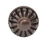 Cricket Cage Medium Round Knob With Flared Foot In Satin.