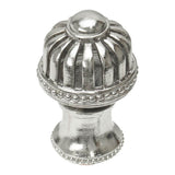 Carpe Diem Hardware - Cricket Cage Medium Round Knob With Flared Foot In Platinum. - Platinum