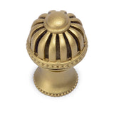 Cricket Cage Medium Round Knob With Flared Foot In Satin.