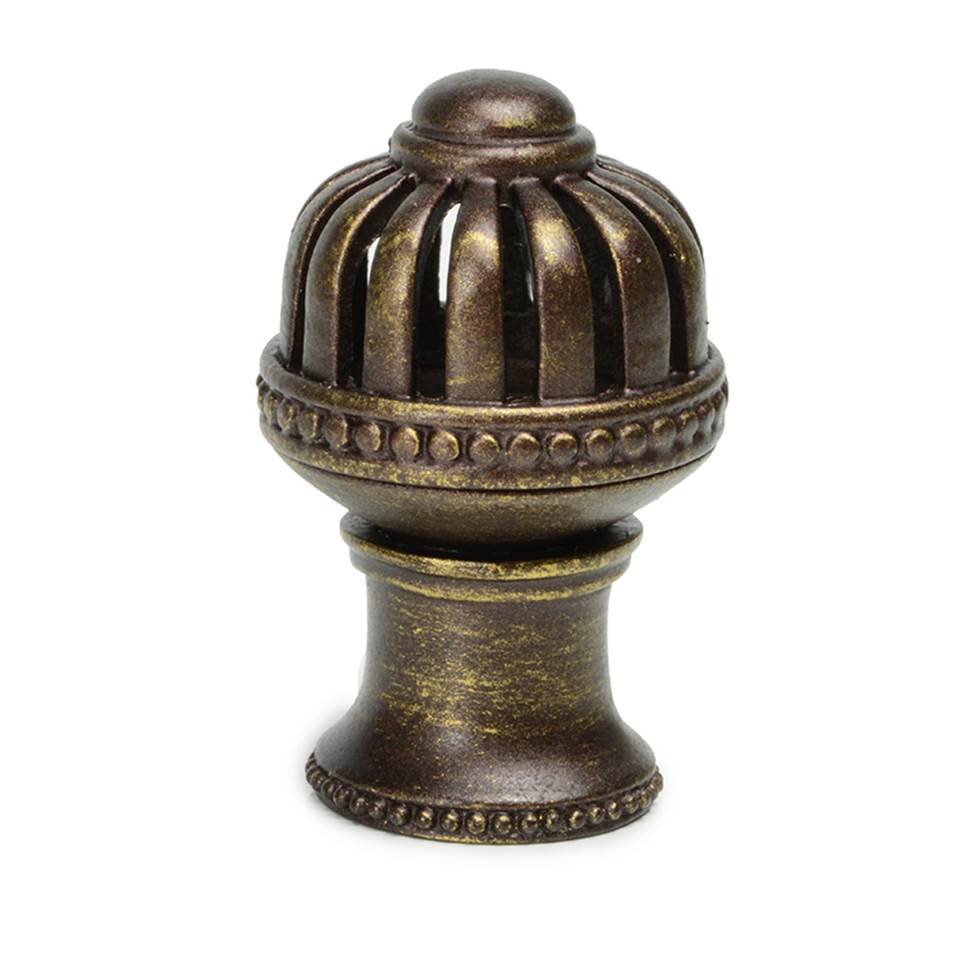 Carpe Diem Hardware - Cricket Cage Medium Round Knob With Flared Foot In Antique Brass. - Antique Brass