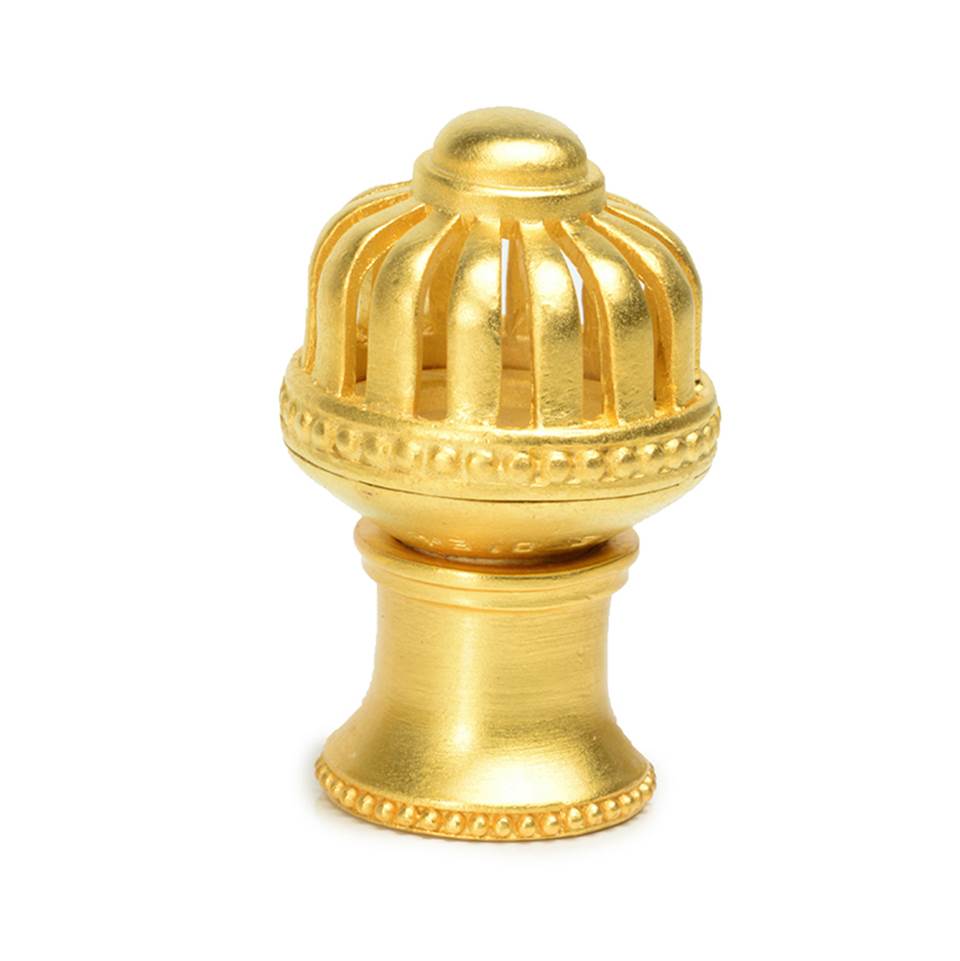 Carpe Diem Hardware - Cricket Cage Medium Round Knob With Flared Foot In Gilded Mercury. - Gilded Mercury