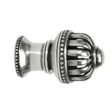 Cricket Cage Medium Round Knob With Flared Foot In Satin.