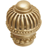 Carpe Diem Hardware - Cricket Cage Large Round Knob With Beaded Base In Soft Gold. - Soft Gold
