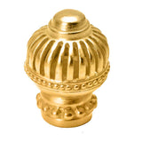 Carpe Diem Hardware - Cricket Cage Large Round Knob With Beaded Base In Gilded Mercury. - Gilded Mercury