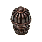 Carpe Diem Hardware - Cricket Cage Medium Round Knob With Beaded Base - Oil Rubbed Bronze