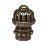 Carpe Diem Hardware - Cricket Cage Medium Round Knob With Beaded Base In Antique Brass. - Antique Brass