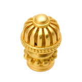 Carpe Diem Hardware - Cricket Cage Medium Round Knob With Beaded Base In Gilded Mercury. - Gilded Mercury