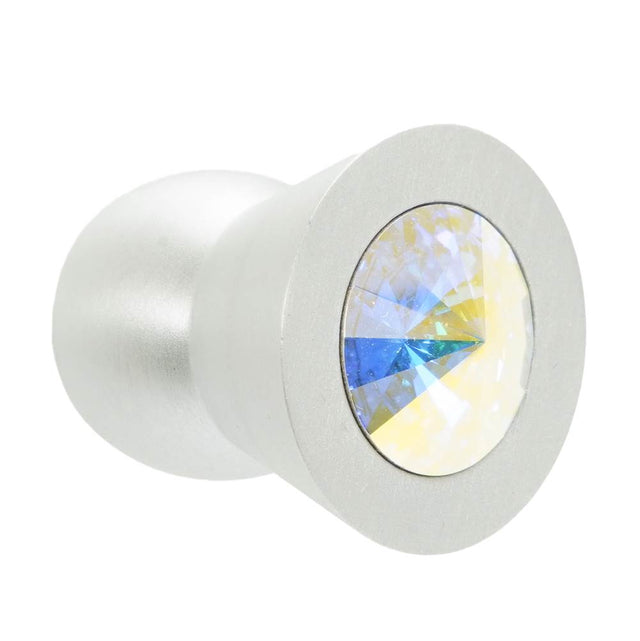 Carpe Diem Hardware - Cone Aluminum Knob; 16Mm Aurora Borealis Crystals; Satin Nickel Finish - Satin Nickel