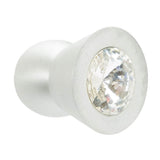 Carpe Diem Hardware - Cone Aluminum Knob; 16Mm Clear Crystals; Satin Nickel Finish - Satin Nickel