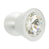 Carpe Diem Hardware - Cone Aluminum Knob; 18Mm Clear Crystals; Satin Nickel Finish - Satin Nickel