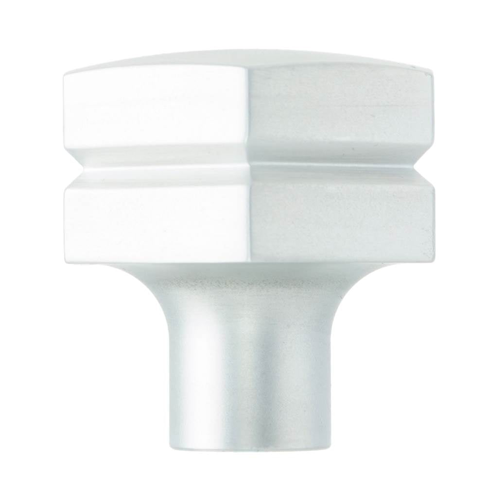 Hexagon Large Aluminum Knob, Satin Nickel Finish