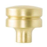 Round Large Brass Knob, Satin Brass Finish