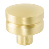 Carpe Diem Hardware - Round Large Brass Knob, Satin Brass Finish - Satin Brass