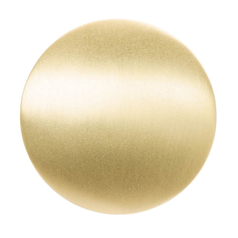 Round Large Brass Knob, Satin Brass Finish