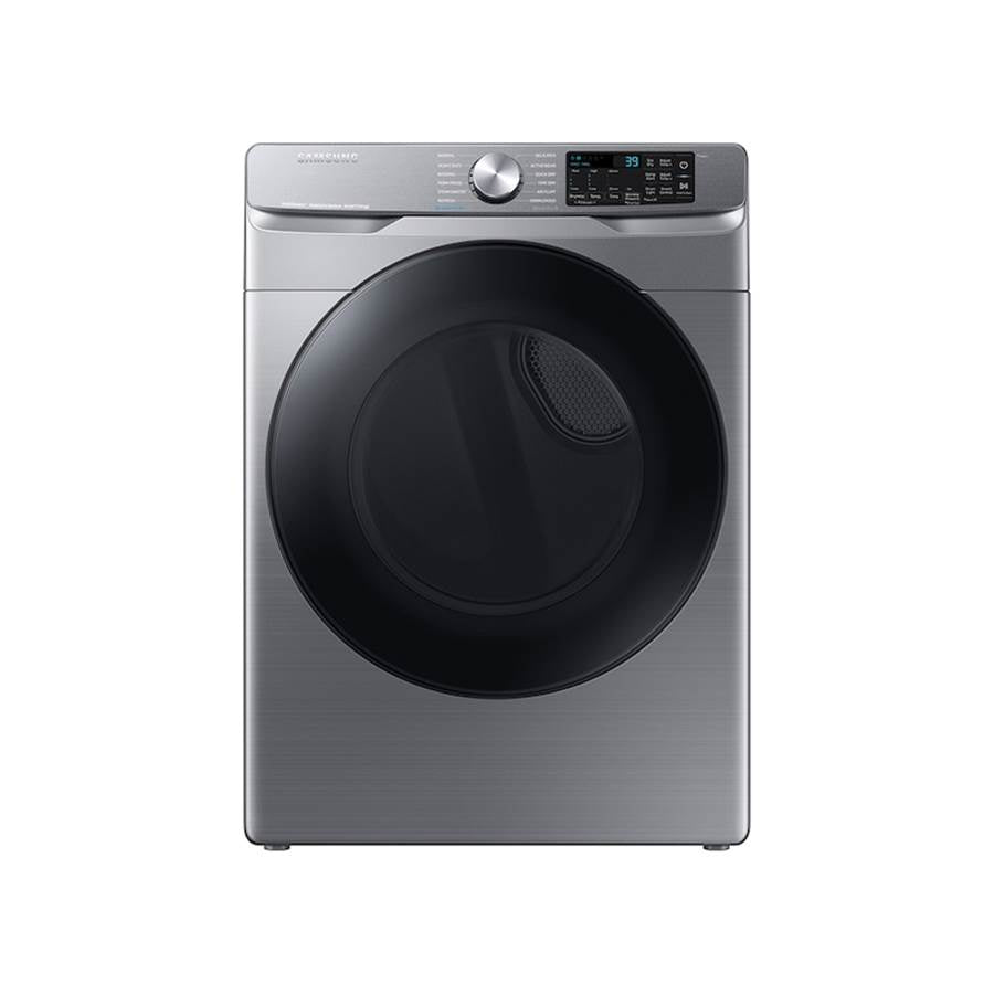 Samsung - Smart Front Load Electric Dryer with Steam SanitizePlus, 7.5 cu-ft - Platinum