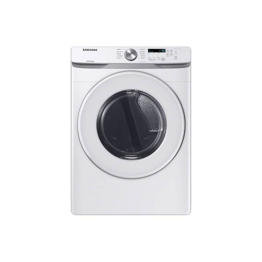 Samsung - Electric Front Load Dryer with Reversible Door, 7.5 cu-ft - White