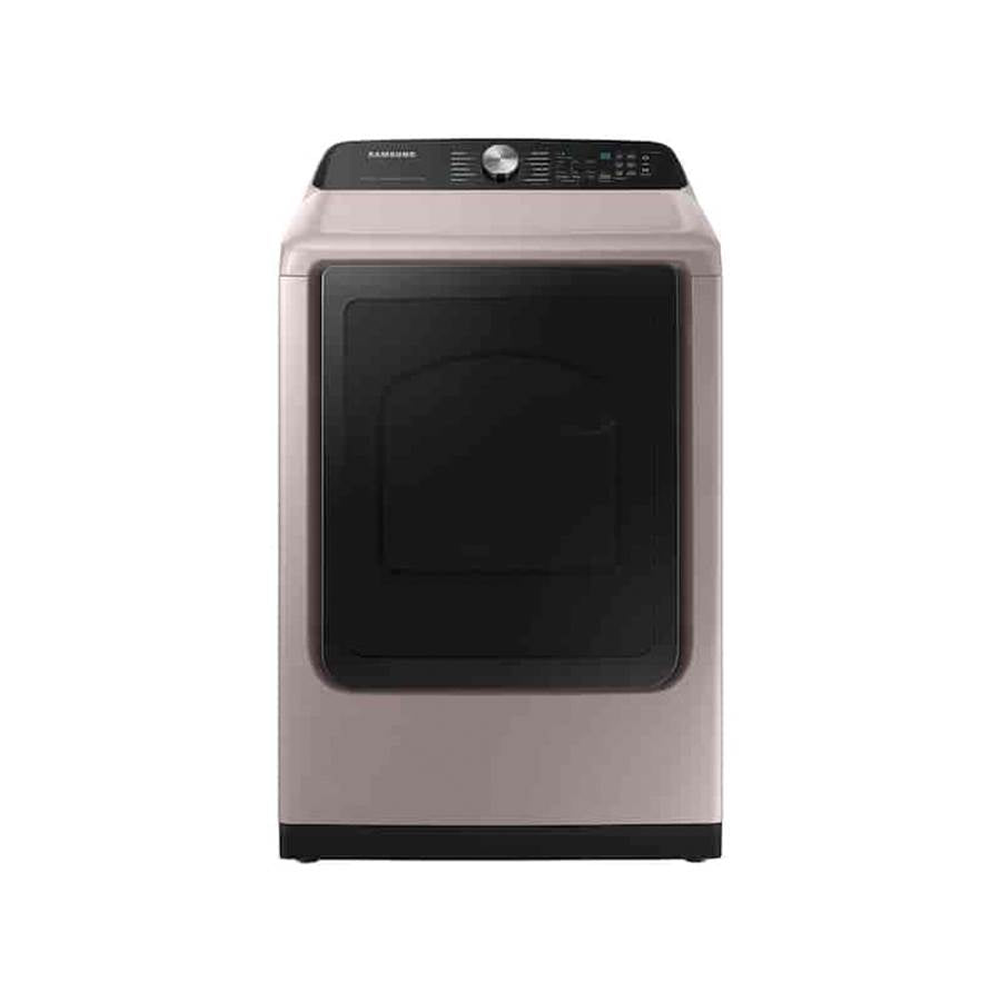 Samsung - Smart Electric Dryer with Steam SanitizePlus, 7.4 cu-ft - Champagne