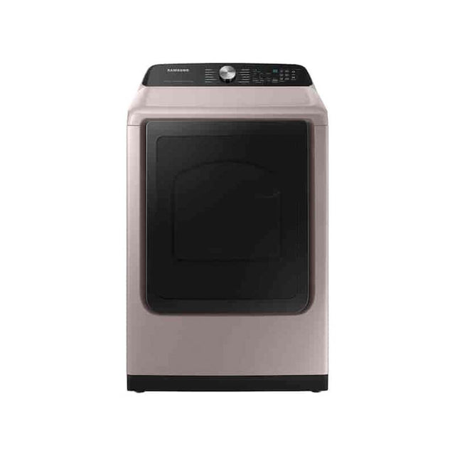 Samsung - Smart Electric Dryer with Steam SanitizePlus, 7.4 cu-ft - Champagne