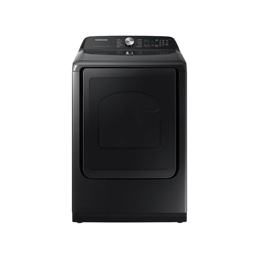 Samsung - Smart Electric Dryer with Steam SanitizePlus, 7.4 cu-ft - Brushed Black