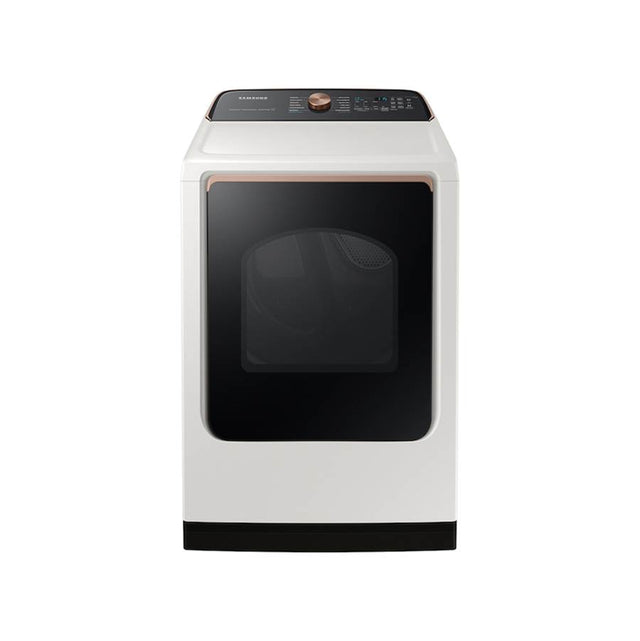 Samsung - Smart Electric Dryer with Steam SanitizePlus, 7.4 cu-ft - Ivory