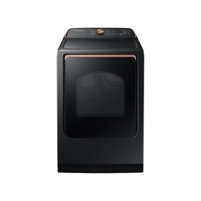 Samsung - Smart Gas Dryer with Steam SanitizePlus and Sensor Dry, 7.4 cu-ft - Brushed Black